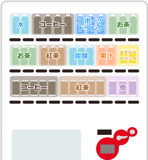 屋外自販機ラインナップ例