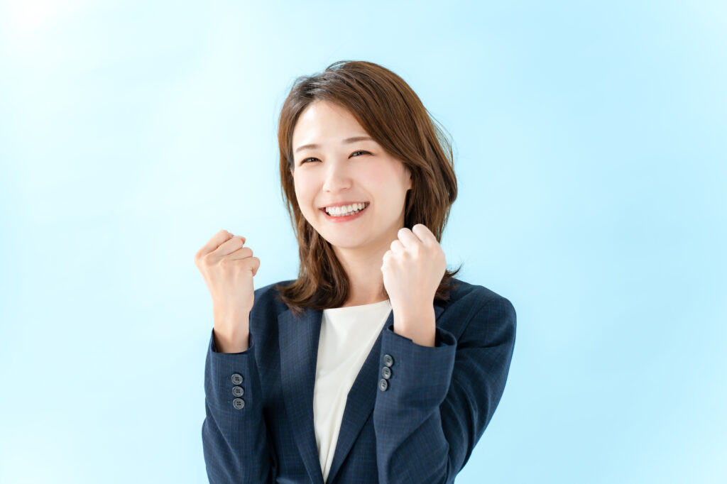 女性がやる気に満ちている画像